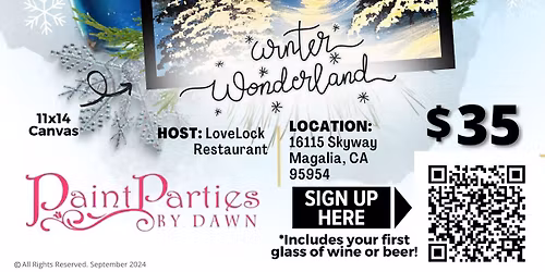 Winter Wonderland Paint Night at LoveLock 