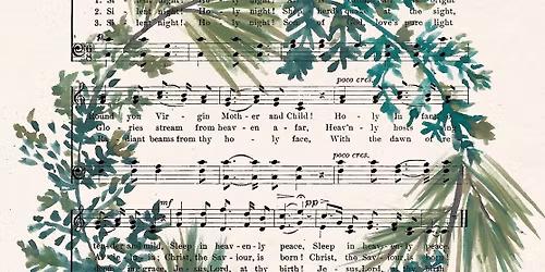 Holiday Watercolor on Sheet Music