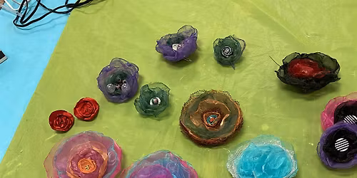 Toasted-edge Organza Flower Accessories