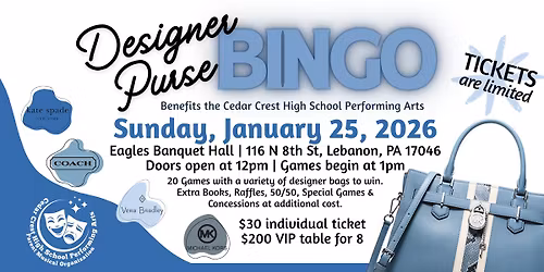 Designer Purse BINGO