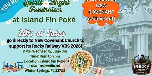 Spirit Night at Island Fin Poke for the family