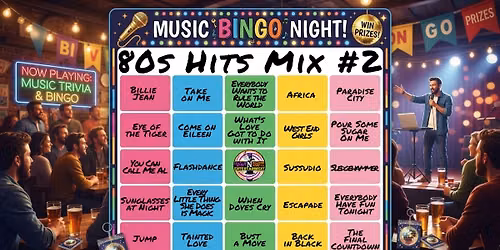 Music Bingo Night @ Madison's on Dowlen: 80s Hits Mix #2 Edition!!!