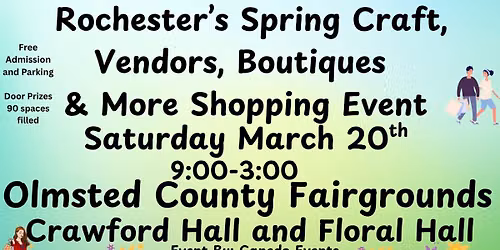 Rochester's 2027 Spring Craft, Vendors, Boutiques and More Shopping Event