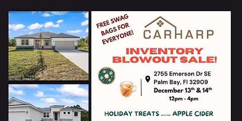 CARHARP BUILDERS....End of Year Home Inventory Blowout Event!