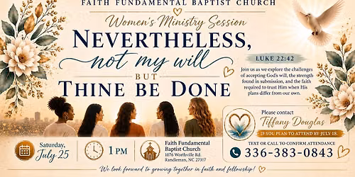 Nevertheless, Not My Will, But Thine Be Done