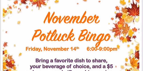 November Potluck Bingo