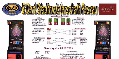 Stadtmeisterschaft 2026 im E-Dart