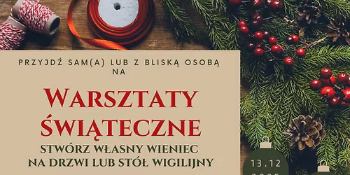 Warsztaty \u015bwi\u0105teczne - stw\u00f3rz wyj\u0105tkowy wieniec bo\u017conarodzeniowy 
