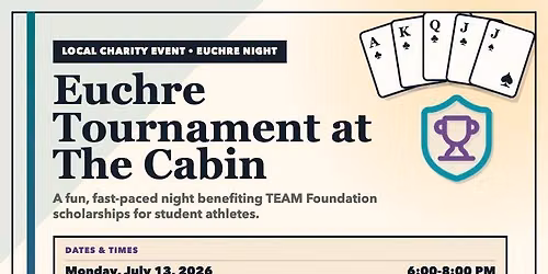 Charity Euchre Tournament Sunday July 26