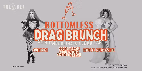 Bottomless Drag Brunch at The Del with Timberlina & Leeah Tart