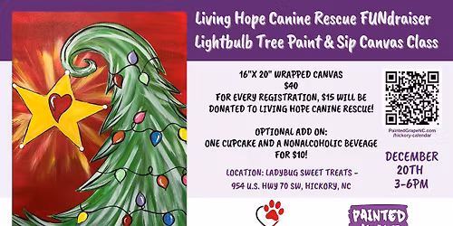 FUNdraiser - Living Hope Canine Rescue - Light Bulb Tree Canvas Class