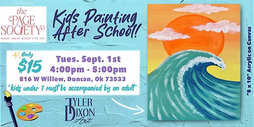 Kids Painting After School at The Page Society