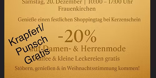 20.12. EINKAUF BEI KERZENSCHEIN