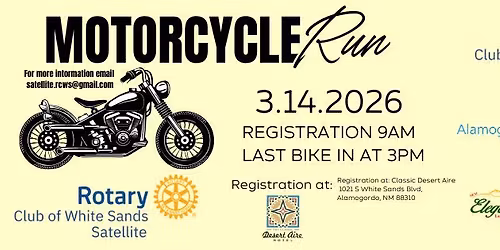 Inaugural White Sands Rotary Motorcycle Run