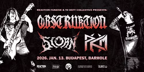 01.13. \/\/ OBSTRUKTION (SWE) | SCORN (AT\/SWE\/DE) | PKM \/\/ BARHOLE