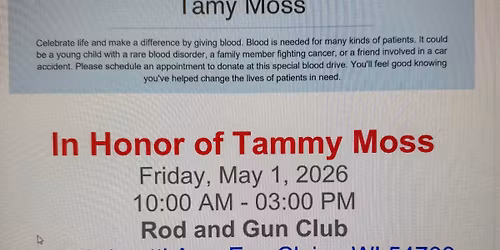 Blood drive in honor of Tamy!