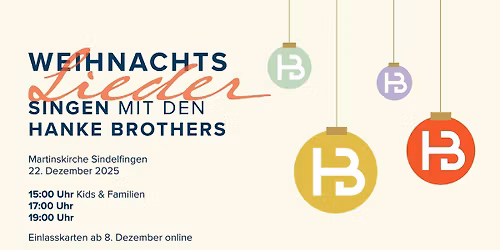 Weihnachtsliedersingen mit den Hanke Brothers