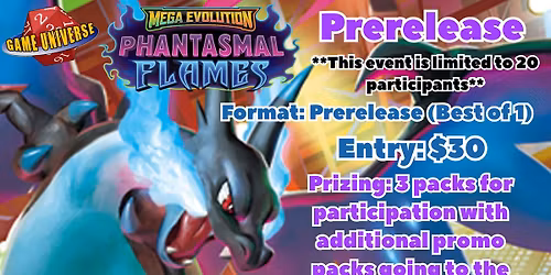 Mega Evolutions: Phantasmal Flames Prerelease