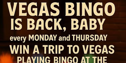 Bingo on Monday & Thursday