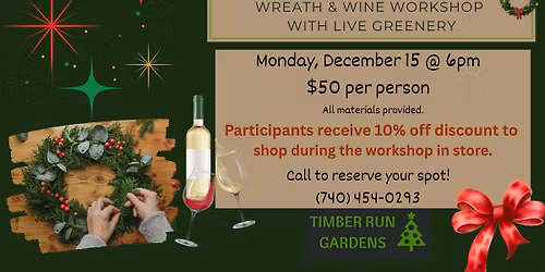 Wreath Making and Wine Workshop