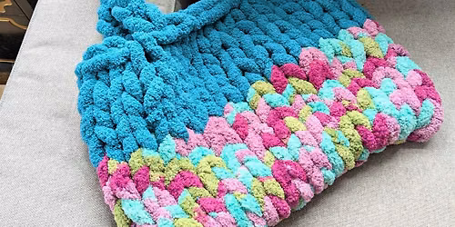 Beginner Hand-Knit Beach Bag