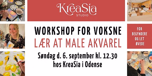 Workshop i akvarel i samarbejde med KreaSia i Odense