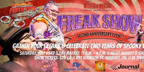 WELCOME TO THE FREAK SHOW: Second Anniversary Market & Event