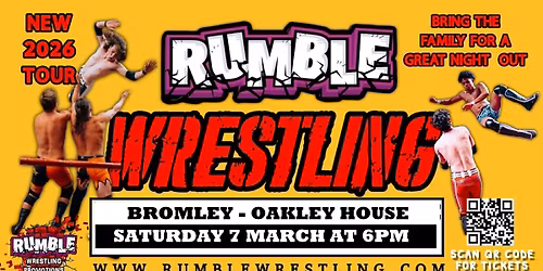 Rumble Wrestling returns to Bromley 2026 Tour