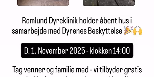 Åbent hus hos Romlund Dyreklinik i samarbejde med Dyrenes Beskyttelse