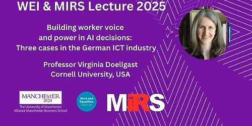 WEI and MiRS Lecture 2025 with Professor Virginia Doellgast