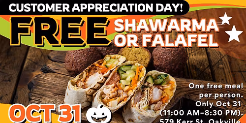 FREE Shawarma & Falafel \u2014 Zesty Appreciation Day