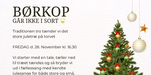 Juletr\u00e6et t\u00e6ndes i B\u00f8rkop