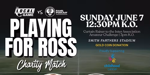 Playing For Ross: Charity Soccer Match