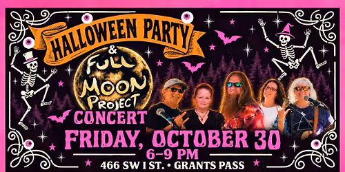 Halloween Party & Full Moon Project Concert--Costume Contest, Pizza, Potluck!