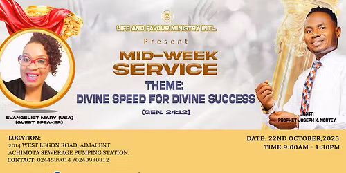 \ud83d\udd25 MID-WEEK SERVICE >>> DIVINE SPEED FOR DIVINE SUCCESS! \ud83d\udd25