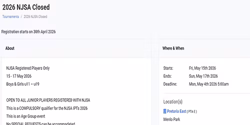 2026 NJSA Closed