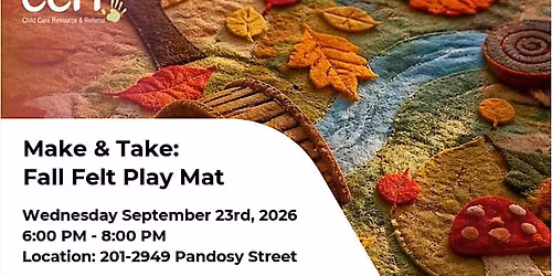 Make & Take: Fall Felt Play Mat