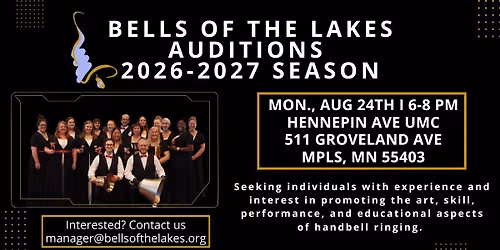Bells of the Lakes Auditions 2026-2027