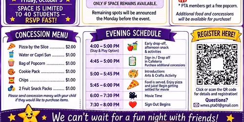 October 9th Parents' Night Out