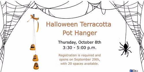 Halloween Terracotta Pot Hanger Craft