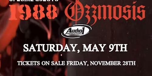 OZZMOSIS (OZZY OSBOURNE TRIBUTE) @ THE LOCAL WITH SPECIAL GUESTS 1988