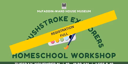 Homeschool Workshop \u2013 Brushstroke Explorers 