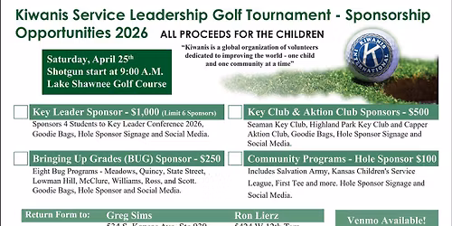 Kiwanis Club of Topeka 2026 Golf Tournament