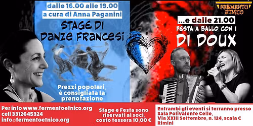 Stage di danze popolari francesi e Festa Conviviale