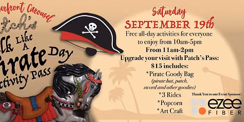Patch's Talk Like a Pirate Day & Activity Pass