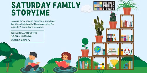 Saturday Family Storytime at Mahon Library