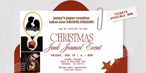 Christmas Junk Journal Event | Okome Fresno | Friday, Dec. 19th from 6-8PM
