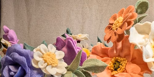 Felt Flower Bud Vase with Mozy Studios