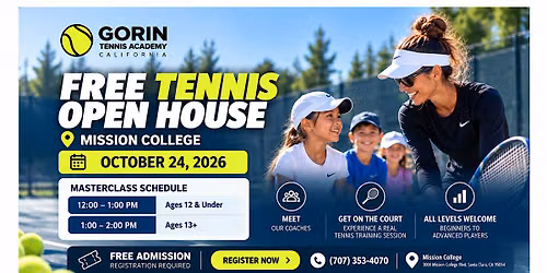 CALIFORNIA FREE TENNIS OPEN HOUSE