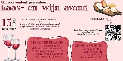 Kaas- en wijnavond Chiro Zevendonk